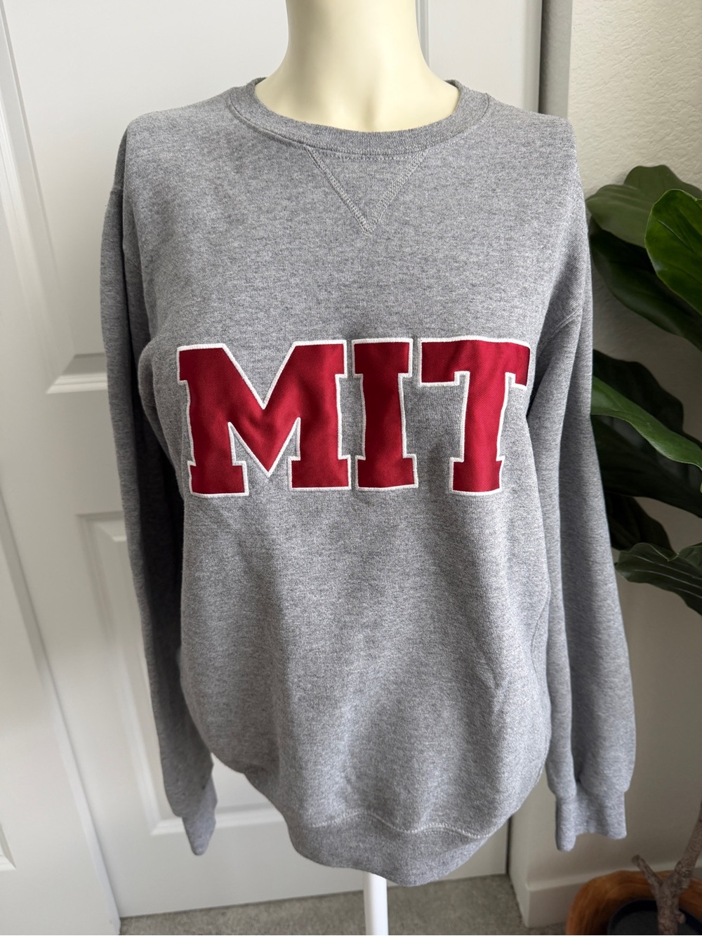 Crewneck Sweatshirt - Gray with Red Lettering